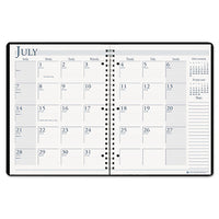 Spiralbound 14-month Academic Appointment Book, 11 X 8 1-2, Black, 2021-2022