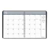 Academic Ruled Monthly Planner, 14-month July-august, 11 X 8.5, Black, 2020-2021