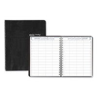 Eight-person Group Practice Daily Appointment Book, 11 X 8.5, Black, 2021