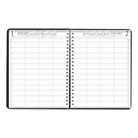 Four-person Group Practice Daily Appointment Book, 11 X 8.5, Black, 2021