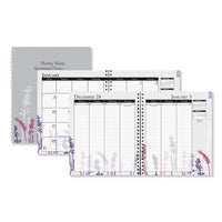 Recycled Wildflower Weekly-monthly Planner, Wild Flower Artwork, 11 X 8.5, Gray-white-purple Cover, 12-month (jan-dec): 2023