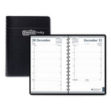 Daily Appointment Book, 15-minute Appointments, 8 X 5, Black, 2021