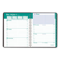 Recycled Express Track Weekly-monthly Appointment Book, 11 X 8.5, Black, 2021-2022