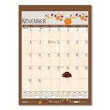 100% Recycled Seasonal Academic Wall Calendar, 12 X 16.5, 2020-2021