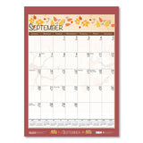 100% Recycled Seasonal Academic Wall Calendar, 12 X 16.5, 2020-2021