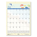 100% Recycled Seasonal Wall Calendar, 12 X 16.5, 2021