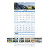 Recycled Scenic Landscapes Three-month-page Wall Calendar, 12.25 X 26, 2020-2022