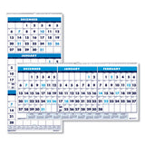 Recycled Three-month Format Wall Calendar, 12.25 X 26, 14-month, 2020-2022