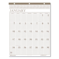 Recycled Large Print Monthly Wall Calendar, Leatherette Binding, 20 X 26, 2021