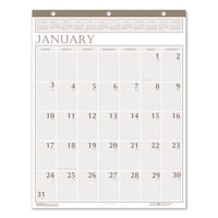 Recycled Large Print Monthly Wall Calendar, Leatherette Binding, 20 X 26, 2021