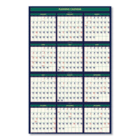 Recycled Four Seasons Reversible Business-academic Wall Calendar, 24 X 37, 2020-2021