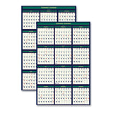 Recycled Four Seasons Reversible Business-academic Wall Calendar, 24 X 37, 2020-2021