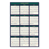 Recycled Four Seasons Reversible Business-academic Calendar, 24 X 37, 2020-2021