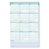 Recycled Express Track Reversible-erasable Yearly Wall Calendar, 24 X 37, 2021
