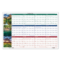 Recycled Earthscapes Nature Scene Reversible Yearly Wall Calendar, 18 X 24, 2021