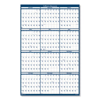 Recycled Poster Style Reversible-erasable Yearly Wall Calendar, 32 X 48, 2021