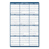 Recycled Poster Style Reversible-erasable Yearly Wall Calendar, 32 X 48, 2021