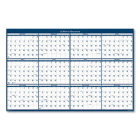 Recycled Poster Style Reversible-erasable Yearly Wall Calendar, 24 X 37, 2021