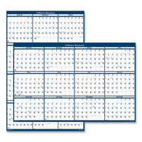 Recycled Poster Style Reversible-erasable Yearly Wall Calendar, 24 X 37, 2021