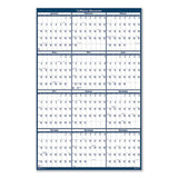 Recycled Poster Style Reversible-erasable Yearly Wall Calendar, 24 X 37, 2021