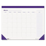 Nondated Desk Pad Calendar, 22 X 17, Blue