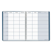 Teacher's Planner, Embossed Simulated Leather Cover, 11 X 8-1-2, Blue