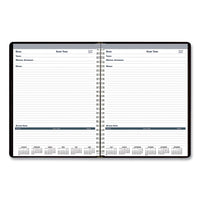 Recycled Meeting Note Planner, 11 X 8.5, Black-blue, 2021