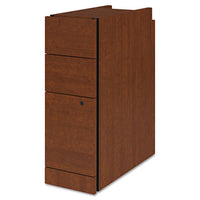 Narrow Box-box-file Pedestal For 10500-10700 Series Shells, 9.5w X 22.75d X 28h, Cognac