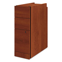 Narrow Box-box-file Pedestal For 10500-10700 Series Shells, 9.5w X 22.75d X 28h, Cognac