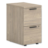 10500 Series Mobile Pedestal File, Left/right, 2-drawers: File/file, Legal/letter, Kingswood Walnut, 15.75" X 22.75" X 28"
