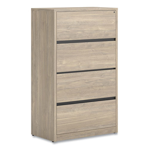 10500 Series Lateral File, 4 Legal/letter-size File Drawers, Kingswood Walnut, 36" X 20" X 59.13"