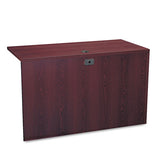 10500 Series L Workstation Return, 3-4 Height Left Ped, 48w X 24d, Mahogany