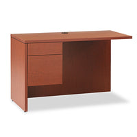 10500 Series L Workstation Return, 3-4 Height Left Ped, 48w X 24d, Mahogany