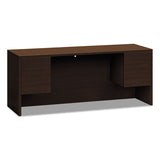 10500 Series Kneespace Credenza With 3-4-height Pedestals, 72w X 24d, Mahogany