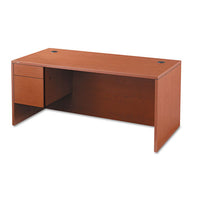 10500 Series 3-4 Height Pedestal Desk, 66w X 30d X 29.5h, Harvest