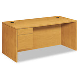 10500 Series 3-4 Height Pedestal Desk, 66w X 30d X 29.5h, Harvest