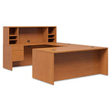 10500 Series Large "l" Or "u" Right 3-4 Height Pedestal Desk, 72w X 36d X 29.5h, Harvest