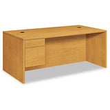 10500 Series Large "l" Or "u" 3-4 Height Pedestal Desk, 72w X 36d X 29.5h, Harvest