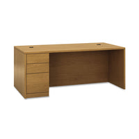 10500 Series "l" Single Pedestal Desk, Right Full-height Ped, 72w X 36d X 29.5h, Harvest