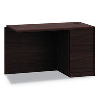 10700 Series Full Right Pedestal Return, 48w X 24d X 29 1-2h, Mahogany