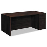 10700 Single Pedestal Desk, Full Right Pedestal, 72w X 36d X 29.5h, Mahogany