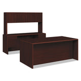 10700 Series Desk, 3-4 Height Double Pedestals, 72w X 36d X 29.5h, Cognac