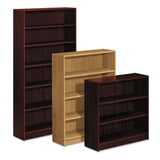 1870 Series Bookcase, Four Shelf, 36w X 11 1-2d X 48 3-4h, Cognac