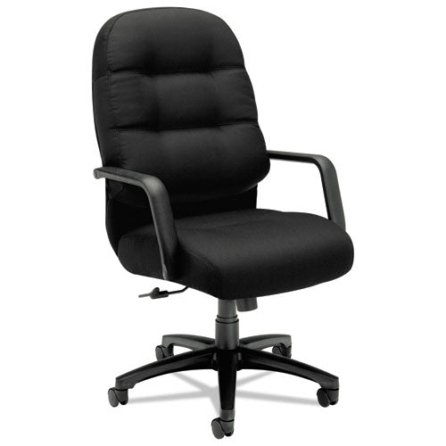 Pillow-soft 2090 Series Executive High-back Swivel-tilt Chair, Supports Up To 300 Lbs., Black Seat-black Back, Black Base