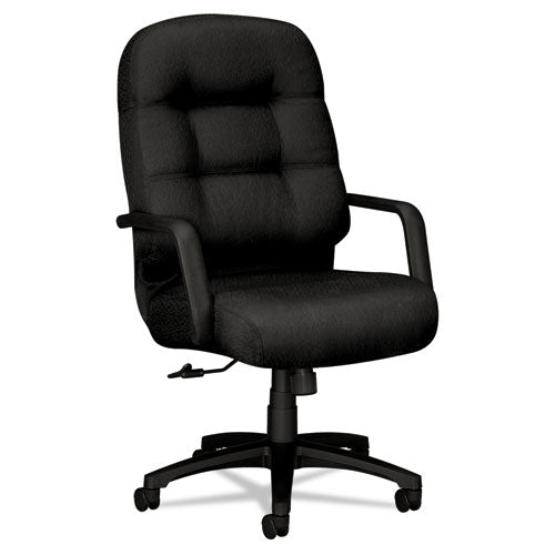 Pillow-soft 2090 Series Executive High-back Swivel-tilt Chair, Supports Up To 300 Lb, Navy Seat-back, Black Base