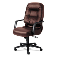 Pillow-soft 2090 Series Executive High-back Swivel-tilt Chair, Supports Up To 300 Lbs., Burgundy Seat-back, Black Base