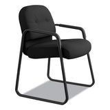 Pillow-soft 2090 Series Guest Arm Chair, 23.25" X 28" X 36", Black Seat-black Back, Black Base