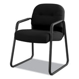 Pillow-soft 2090 Series Guest Arm Chair, 23.25" X 28" X 36", Black Seat-black Back, Black Base