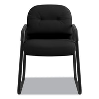 Pillow-soft 2090 Series Guest Arm Chair, 23.25" X 28" X 36", Black Seat-black Back, Black Base