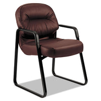 Pillow-soft 2090 Series Guest Arm Chair, 31.25" X 35.75" X 36", Black Seat-black Back, Black Base